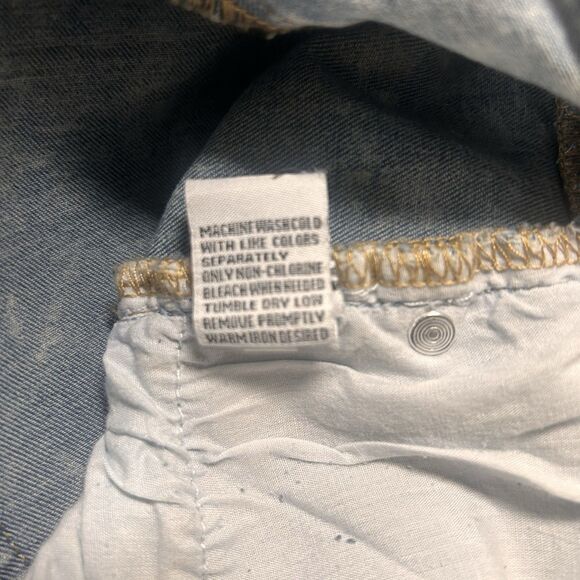 Y2K Acid Wash Rhinestone Cutout Jeans 18W Festival Baddie Distressed - Picture 11 of 11